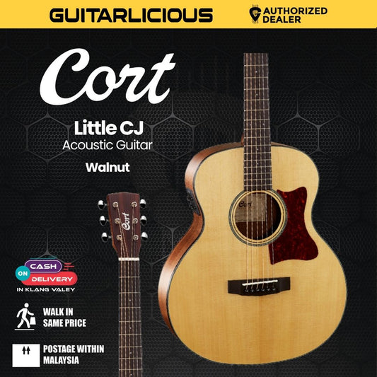 Cort Little CJ Acoustic Guitar with Bag - Walnut