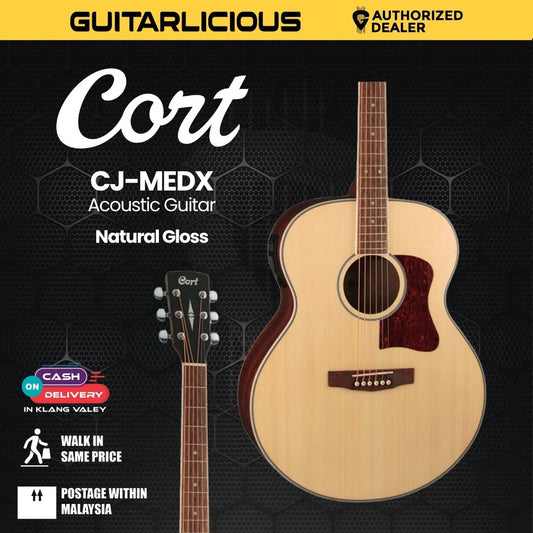 Cort CJ-MEDXM Acoustic Guitar With Bag - Open Pore