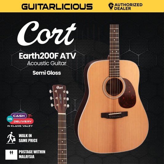 Cort L200FATV Acoustic Guitar with Bag - Semi Gloss