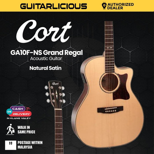 Cort GA10F-NS Grand Regal Acoustic Guitar With Bag