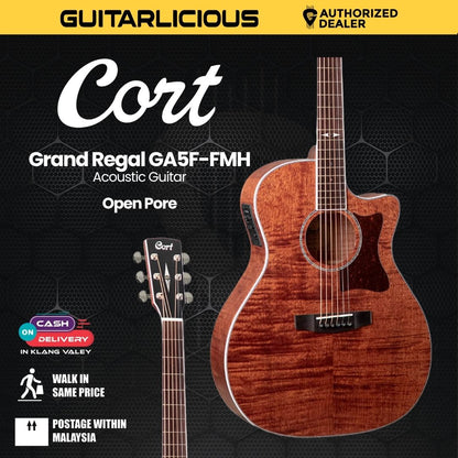 Cort Grand Regal GA5F-FMH Acoustic Guitar with Bag