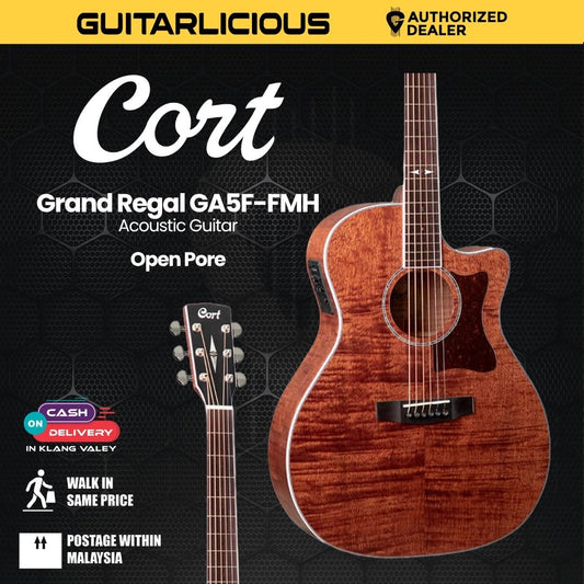 Cort Grand Regal GA5F-FMH Acoustic Guitar with Bag