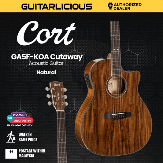 Cort GA5F-KOA Cutaway Acoustic-Electric Guitar - Natural