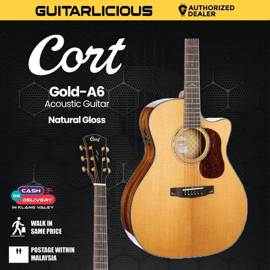 Cort Gold-A6 Acoustic Guitar-Natural