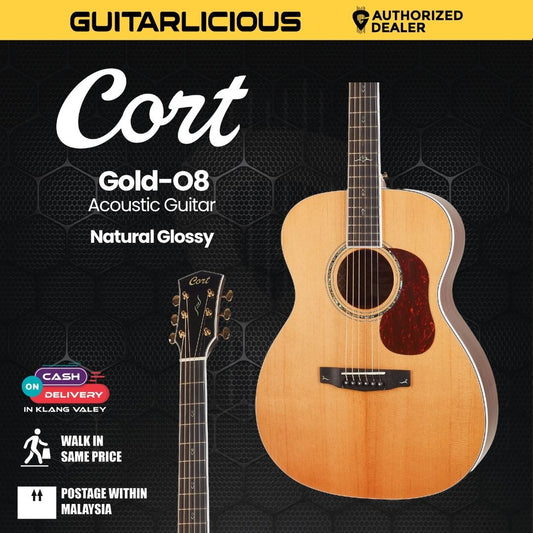Cort Gold-O8 Acoustic Guitar with Bag - Natural