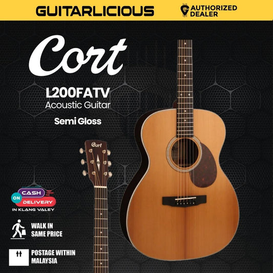 Cort L200FATV - Acoustic Guitar with Bag - Semi Gloss