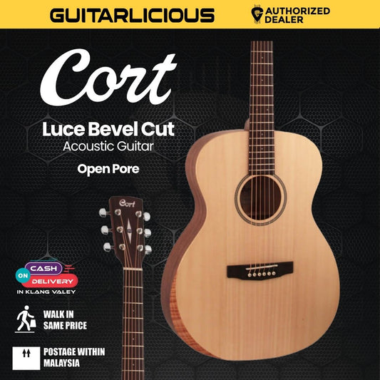 Cort Luce Bevel Cut Solid Top Acoustic Guitar With bag – Open Pore