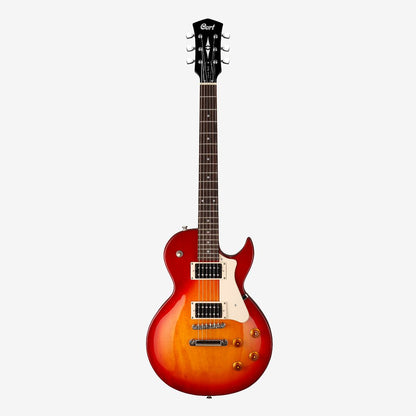 Cort CR100 Double Humbucker (HH) Les Paul Design Electric Guitar with Bag - Cherry Red Sunburst