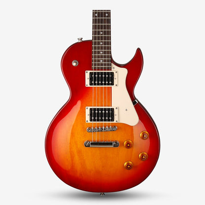 Cort CR100 Double Humbucker (HH) Les Paul Design Electric Guitar with Bag - Cherry Red Sunburst