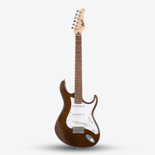 Cort G100 Single-Coil (SSS) Pick up Electric Guitar with Bag - Open Pore Walnut (OPW) (232-3-G100/OPW)