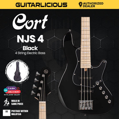 Cort Elrick NJS 4 (New Jazz Standard) 4-String Electric Bass Guitar (Black)