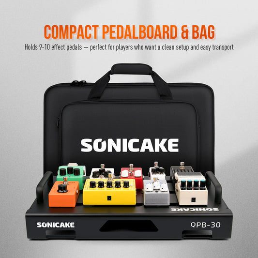 Sonicake Large Pedalboard with Bag, Velcro, Patch Cable (L Size) - QPB-31