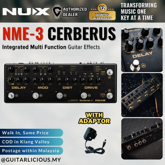 NUX NME-3 Cerberus Integrated Multi Function Guitar Effects and Controller Footswtich Pedal ( NME3 )