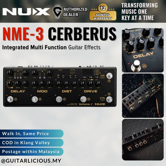 NUX NME-3 Cerberus Integrated Multi Function Guitar Effects and Controller Footswtich Pedal ( NME3 )