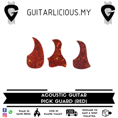 Guitar Pick Guard - Red - (A025F)