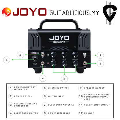 JOYO Bantamp Zombie-II (Duel Rectifier) Hybrid Preamp Tube Amplifier (JOYO ZOMBIE2)