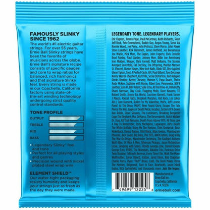 Ernie Ball 2225 Extra Slinky Nickel Wound Electric Guitar Strings - Blue (009-038)