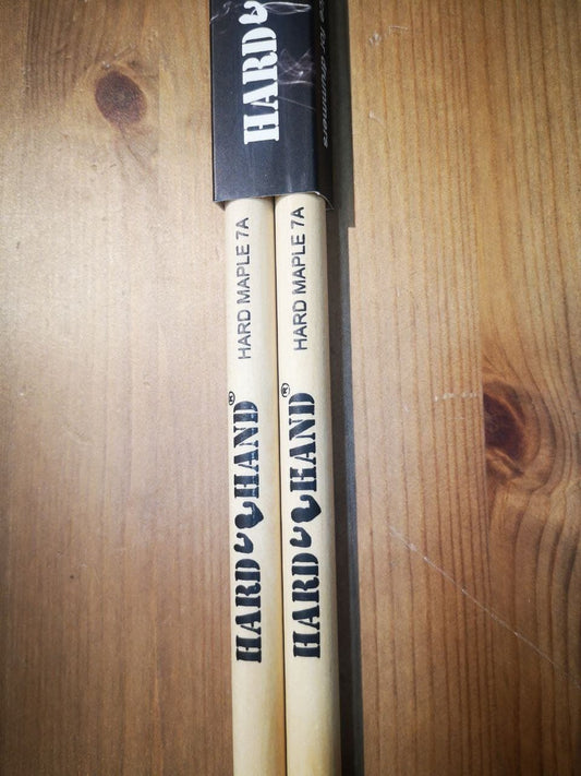 Hard Hand Drumsticks, Size 5 / 7 (Wooden Tip) - (HH5A / HH7A)