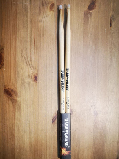 Hard Hand Drumsticks, Size 5a / 7a (Nylon Tip) - (5ANT / 7ANT)