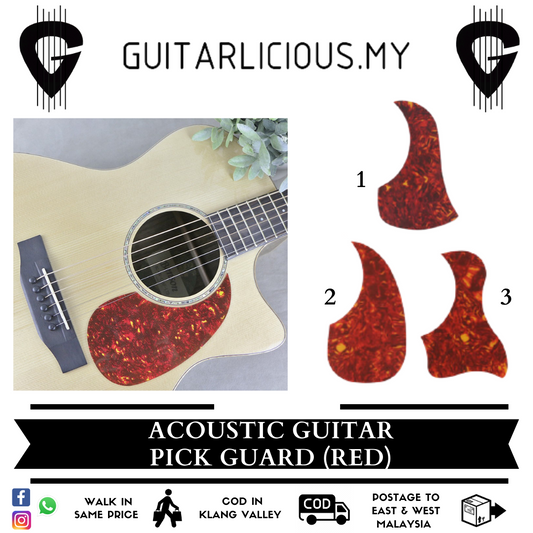 Guitar Pick Guard - Red - (A025F)