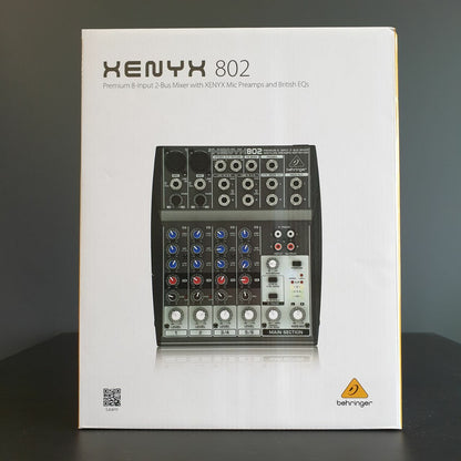 Behringer XENYX-802 Premium 4 Channel Analog Mixer 8 Input 2 Bus Portable Mixer (802 / XENYX802 / XENYX))