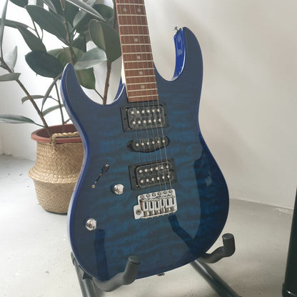 Ibanez GIO GRX70QAL Electric Guitar Left Handed with Tremolo - Transparent Blue Burst (GRX70QAL-TBB / GRX70)