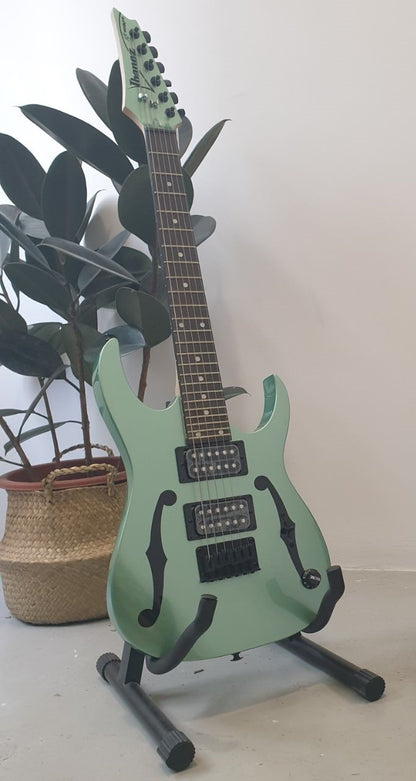 Ibanez Paul Gilbert Signature MiKro Electric Guitar, Metallic Light Green (PGMM21)