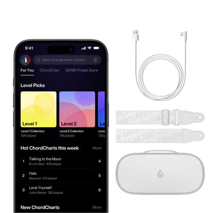 Lava Me Lava Genie Smart Guitar - White