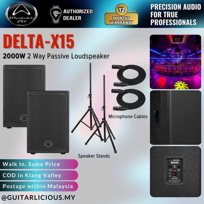 Wharfedale DELTA X15 12" 2000W 2 Way Passive Loudspeaker With Speaker Stand ( X-15 / X 15 )