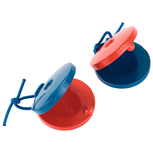 1 pair of Castenet / Castanet / Castanets (Blue & Red) - DP-G10