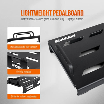Sonicake Large Pedalboard with Bag, Velcro, Patch Cable (L Size) - QPB-31