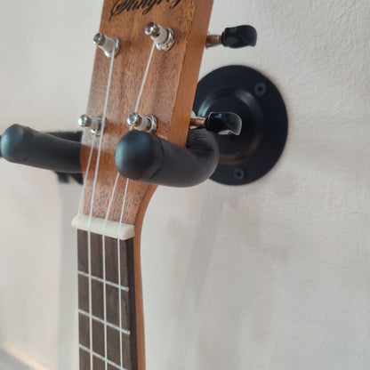 Guitar / Ukulele / Violin Wall Hanger / Instrument Holder (Round Plated & Short) - (HY406)