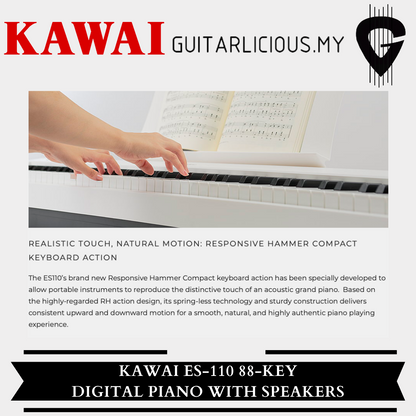 Kawai ES-110 88-key Portable Digital Piano with Speakers (ES110)