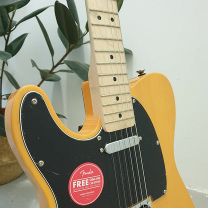 FENDER Squier Affinity Series Telecaster Left-Handed Electric Guitar, Maple FB, Butterscotch Blonde