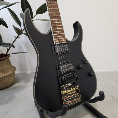 Ibanez RG320EXZ Double Humbucker (HH) Floyd Rose Electric Guitar - Black Flat (RG320 EXZ - BKF)