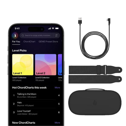 Lava Me Lava Genie Smart Guitar - Black ( Dark Genie )