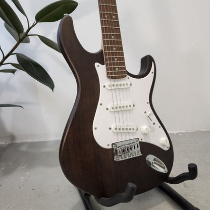 Cort G100 Single-Coil (SSS) Pick up Electric Guitar with Bag - Open Pore Walnut (OPW) (232-3-G100/OPW)