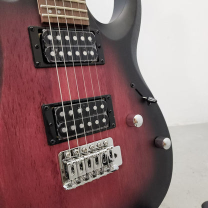 Cort X Series X100 Double Humbucker (HH) Tremolo Electric Guitar with Bag - Open Pore Black Burst (OPBB)