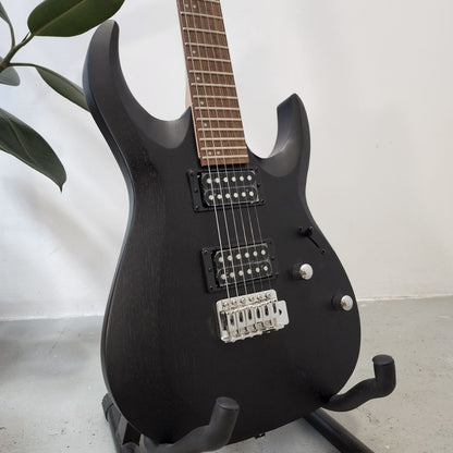 Cort X Series X100 Double Humbucker (HH) Tremolo Electric Guitar with Bag - Open Pore Black (OPBK)