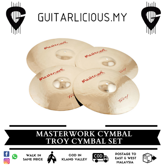 Masterwork Troy Cymbal Set (14 inch Hi-Hat, 16 inch Crash, 20 inch Ride)