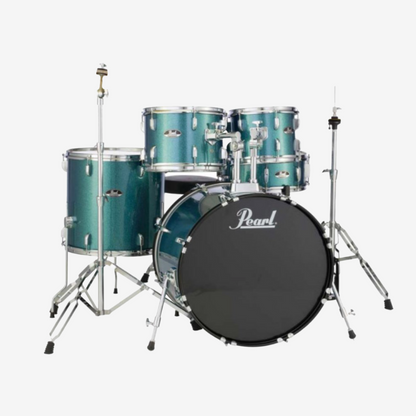 Pearl RS525SB/C-703 Roadshow 5-Pieces Standard Acoustic Drum Set - Aqua Blue Glitter (RS5252-SB)