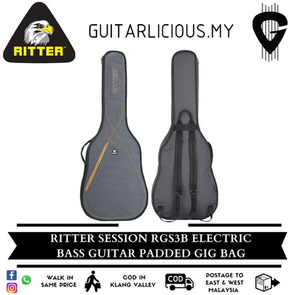 Ritter Session RGS3B Electric Bass Guitar Padded Gig Bag