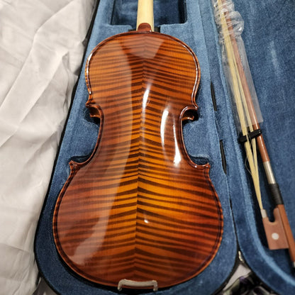 Tayste Solid Top Spruce Violin - Flame Maple Body with Solid Top Spruce, R-80s (Full Size, 4/4)