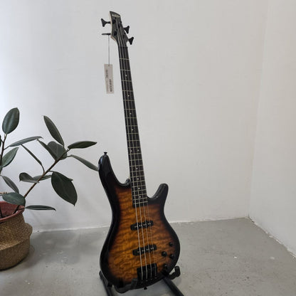 Ibanez GIO GSR280QA 4 String Electric Bass Guitar with J-Pick Up - Transparent Yellow Sunburst (GSR280QA-TYS / GSR 280)