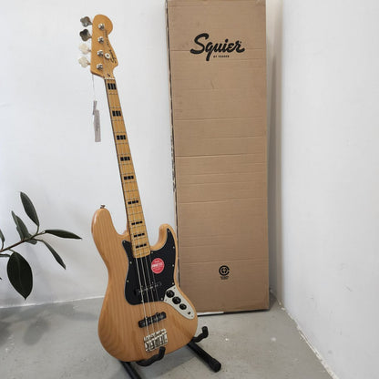 Squier by Fender Classic Vibe 70s Jazz 4 String Bass Guitar, Maple FB - Natural