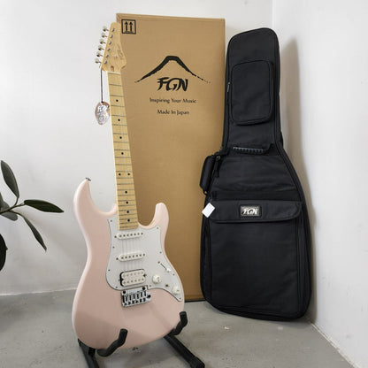 FUJIGEN FGN JOS2TDM J-Standard Odyssey Series (HSS) Stratocaster w/ tremolo Electric Guitar, Maple FB (Made In Japan) - Shell Pink