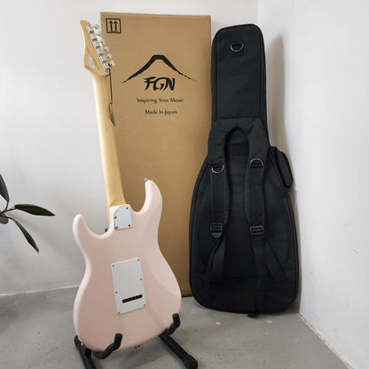 FUJIGEN FGN JOS2TDM J-Standard Odyssey Series (HSS) Stratocaster w/ tremolo Electric Guitar, Maple FB (Made In Japan) - Shell Pink