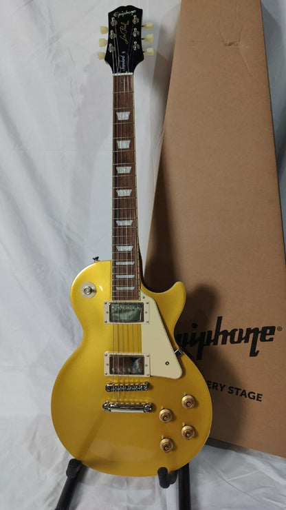 Epiphone Les Paul Standard 50s Double Closed Humbucker Electric Guitar - Metallic Gold (EILS5)