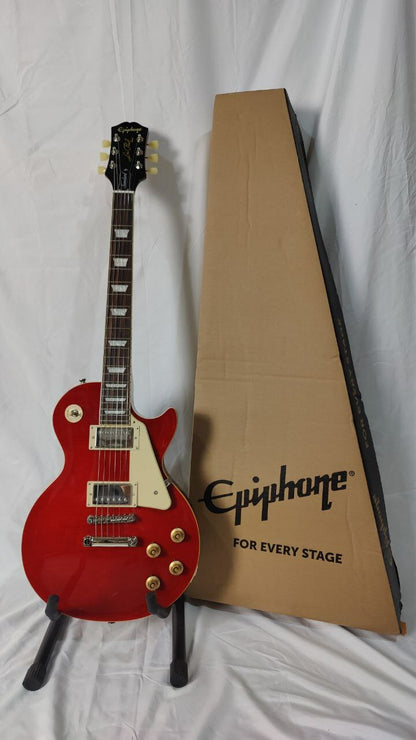 Epiphone Les Paul Standard 50s Double Closed Humbucker Electric Guitar - Transparent Cherry (EILS5)