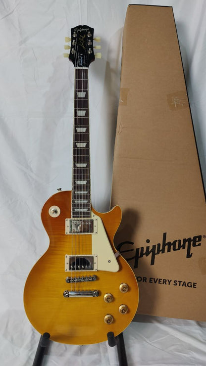 Epiphone Les Paul Standard 50s Double Closed Humbucker Electric Guitar - Lemon Burst (EILS5)